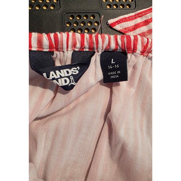 Lands End Women's Textured Tie Shoulder Midi Dress‎ Size L - Picture 4 of 6